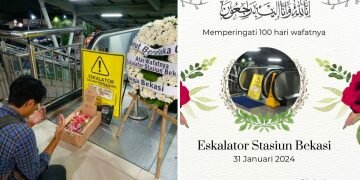 AnKer Bekasi Betulan Bikin Peringatan 100 Hari Matinya Eskalator Stasiun